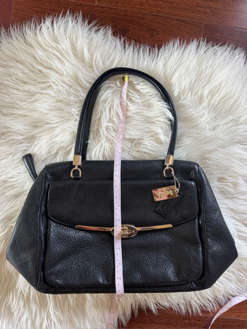 COACH East West Madison Madeline black leather satchel purse style no. 25166 - Picture 12 of 15